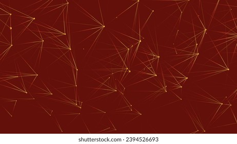 Network connection structure. Big data. Connecting points and lines. Abstract technology background. Plexus effect. 3d rendering. Vector illustration.