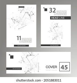 Network connection structure brochure. Poster, banner, brochure, flyer. Business infographic template. Presentation template. Web page template. Digital science technology concept