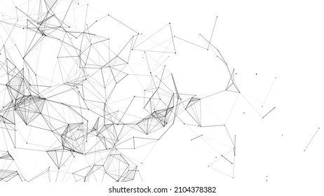 Network connection structure. Concept of hi tech and future. Communication and web concept. Big data visualization. Vector illustration.