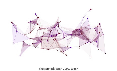 Network connection structure. Concept of hi tech and future. Communication and web concept. Big data visualization. Vector illustration.