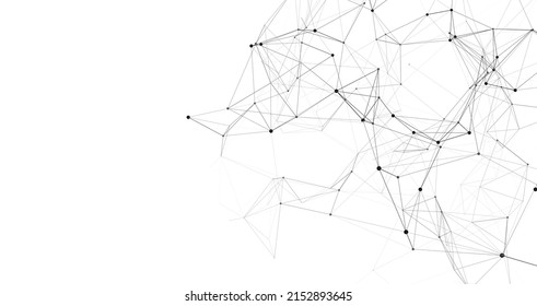 Network connection structure. Concept of hi tech and future. Communication and web concept. Big data visualization. Vector illustration.