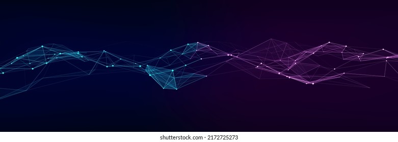 Network connection structure. Concept of hi tech and future. Communication and web concept. Big data visualization. Vector illustration.