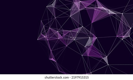 Network connection structure. Concept of hi tech and future. Communication and web concept. Big data visualization. Vector illustration.