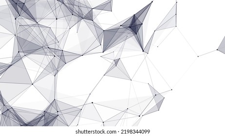 Network connection structure. Concept of hi tech and future. Communication and web concept. Big data visualization. Vector illustration.