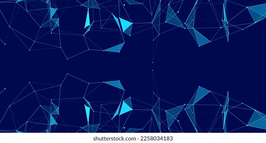 Network connection structure. Concept of hi tech and future. Communication and web concept. Big data visualization. Vector illustration.