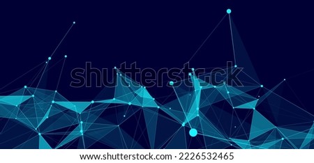 Network connection structure. Concept of hi tech and future. Communication and web concept. Big data visualization. Vector illustration.