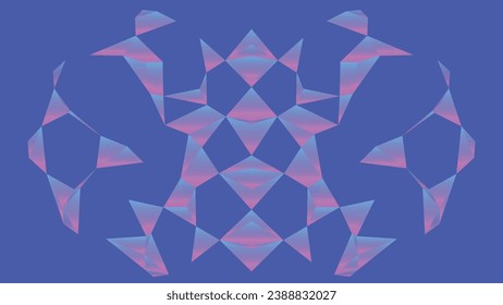 Netzwerkverbindungsstruktur. Futuristischer Hintergrund aus Dreiecken. Verbindungspunkte und Linien. Abstrakte Technologie, Hintergrund. Plexus-Effekt. Technologie- oder Wissenschaftsbanner. 3D-Darstellung. Vektorgrafik