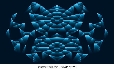 Network connection structure. Futuristic background made of triangles. Connecting dots and lines. Abstract technology background. Plexus effect. Technology or science banner. 3D rendering. Vector