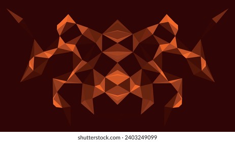 Network connection structure. Futuristic background made of triangles. Connecting dots and lines. Abstract technology background. Plexus effect. 