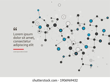 Network connection structure on white background. Data science concept. Internet technology. Vector data