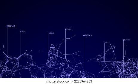 Network connection technology. Digital futuristic backdrop. Effect of gathering or searching data. Vector illustrations.