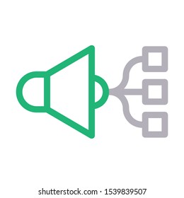 network connection vector color line icon