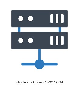 network connection vector glyph color  icon