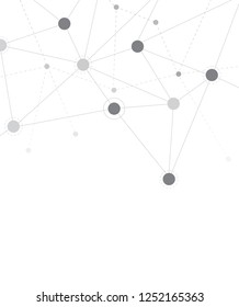 Network connection vector isolated on white background. Network background for web site, backdrop, wallpaper, cover and technology presentation template. Modern abstract concept, vector illustration