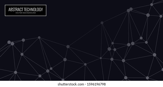 Network connection vector, isolated on dark background.