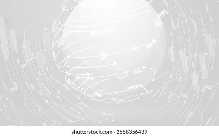 network connection. World map point and line composition concept of global business. Vector Illustration