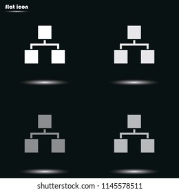 Network connections flat grayscale vector icon. Simple illustration.