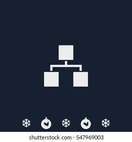 Network connections icon. Simple flat illustration.