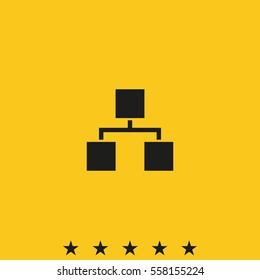 Network connections icon. Simple flat illustration.