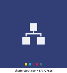 Network connections icon. Simple flat illustration.