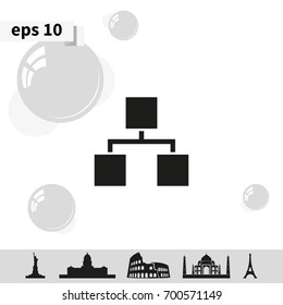 Network connections icon. Simple flat illustration.