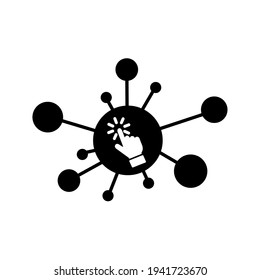 Symbol für Netzwerkverbindungen, Vektorset. Sammlung von Illustrationszeichen im Internet. Netzzeichen oder -logo.