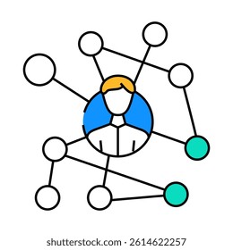 network connections line icon vector. network connections sign. isolated symbol illustration