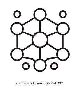 network connections and nodes in a circular formation