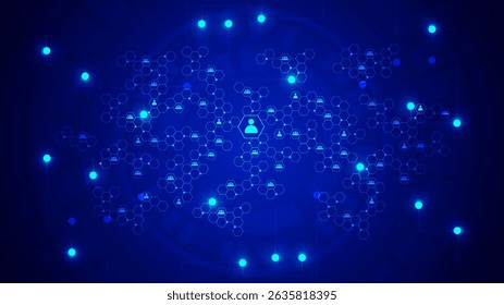 A network of connections on the Internet that consists of interconnected geometric elements.