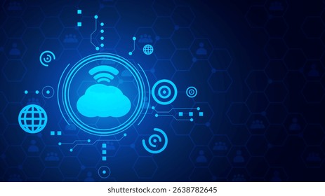 A network of connections on the Internet that consists of interconnected geometric elements.