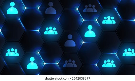 A network of connections on the Internet that consists of interconnected geometric elements.