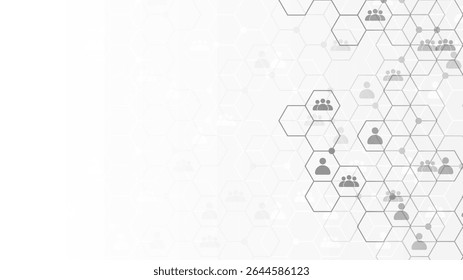 Ein Netzwerk von Verbindungen im Internet, das aus miteinander verbundenen geometrischen Elementen besteht.