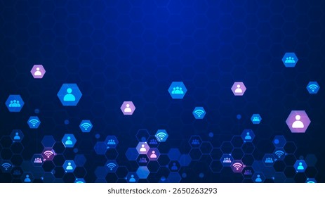 A network of connections on the Internet that consists of interconnected geometric elements.