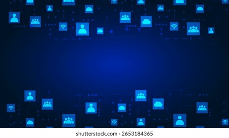 A network of connections on the Internet that consists of interconnected geometric elements.