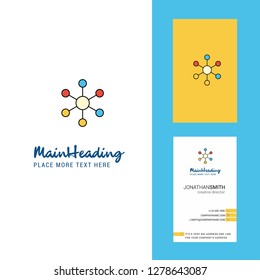 Network Creative Logo and business card. vertical Design Vector