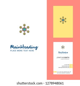 Network Creative Logo and business card. vertical Design Vector