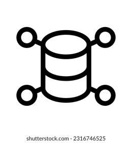 Network Database Icon Vector Symbol Design Illustration