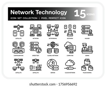 Network and Database Icons Set. UI Pixel Perfect Well-crafted Vector Thin Line Icons. The illustrations are a vector.
