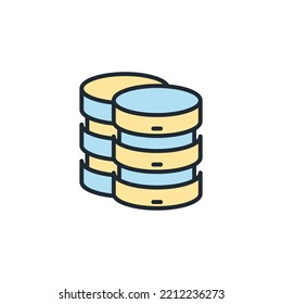 network database icons  symbol vector elements for infographic web