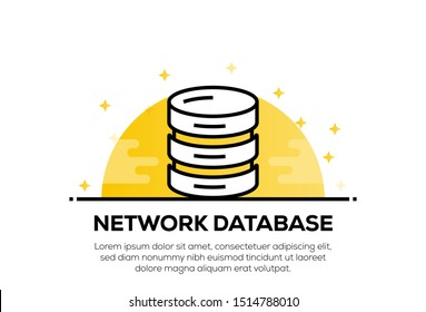 NETWORK DATABASE AND ILLUSTRATION ICON CONCEPT