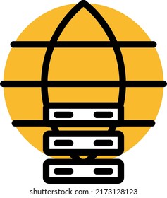 Network database, illustration, vector on a white background.