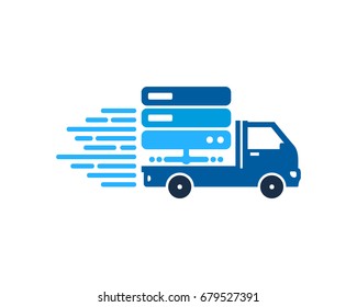 Network Delivery Icon Logo Design Element
