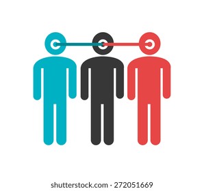 Network design over white background, vector illustration.