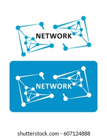 Network. Digital Network Connections. Abstract technology icon