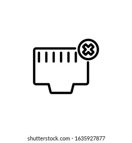 network disable icon. Perfect for application, web, logo and presentation template. icon design line style