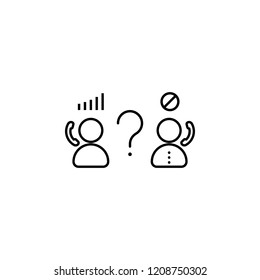 Network disconnection icon. Element of telecommunication icon for mobile concept and web apps. Thin line Network disconnection icon can be used for web and mobile