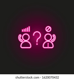 Network disconnection neon style icon. Simple thin line, outline vector of telecommunication icons for ui and ux, website or mobile application