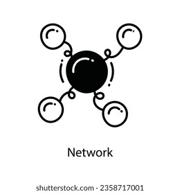 Network doodle Icon Design illustration. Marketing Symbol on White background EPS 10 File