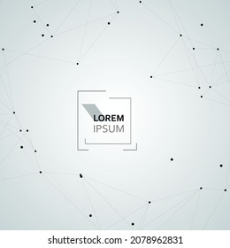 Network dots in line art style. Vector pattern. Digital science technology concept. Art element. Vector connection