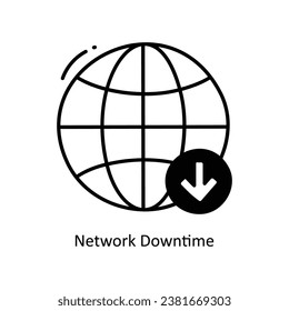 Network Downtime doodle Icon Design illustration. Networking Symbol on White background EPS 10 File
